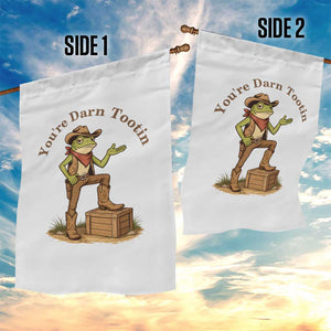 You're Darn Tootin Garden Flag Funny Cowboy Frog Sarcastic Meme TS14 Print Your Wear