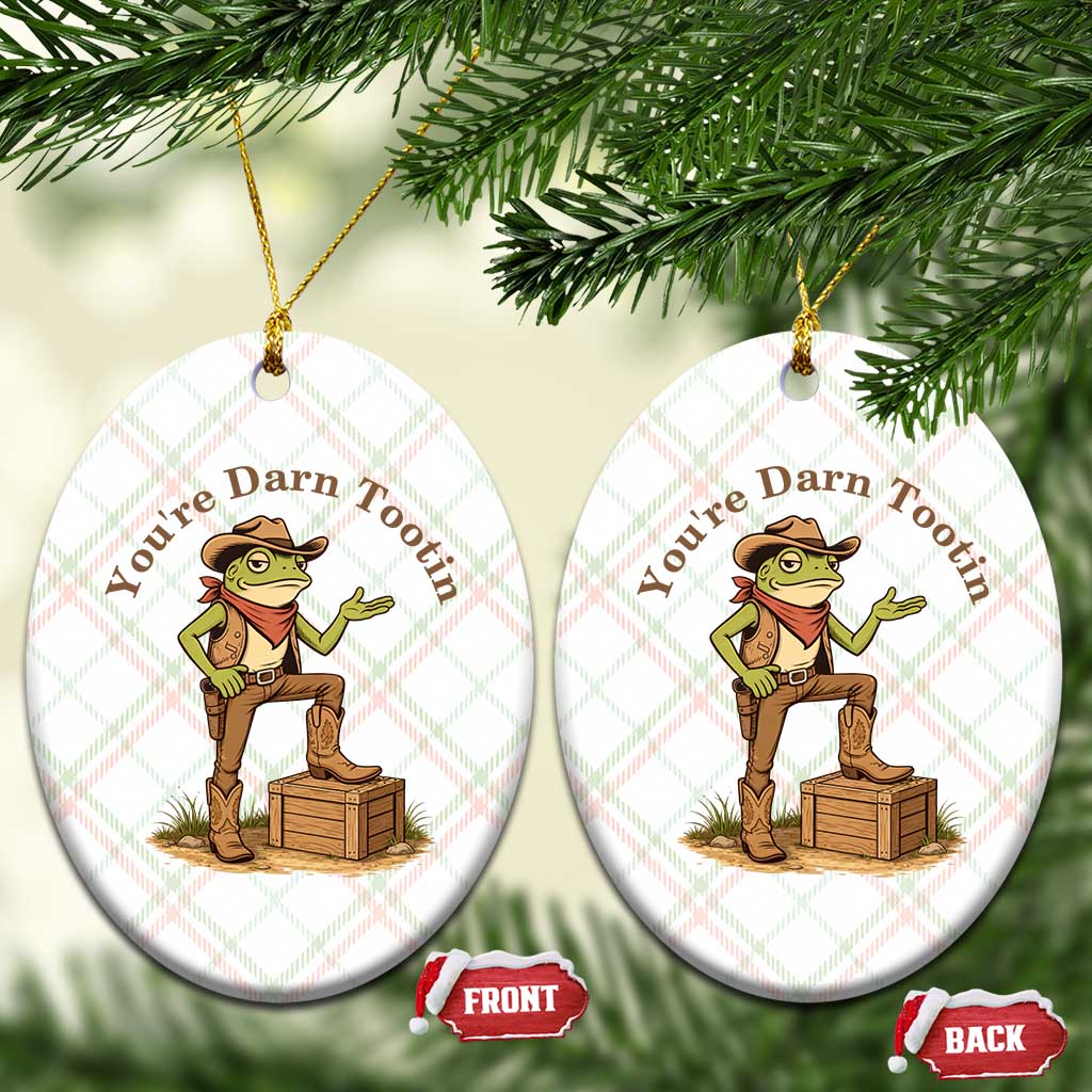 You're Darn Tootin Ceramic Ornament Funny Cowboy Frog Sarcastic Meme TS14 Print Your Wear