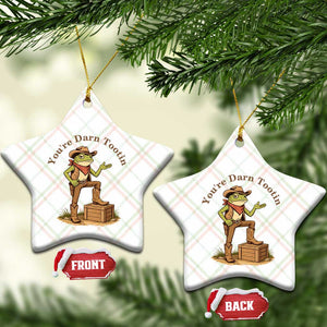 You're Darn Tootin Ceramic Ornament Funny Cowboy Frog Sarcastic Meme TS14 Print Your Wear
