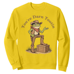 You're Darn Tootin Sweatshirt Funny Cowboy Frog Sarcastic Meme TS14 Daisy Print Your Wear