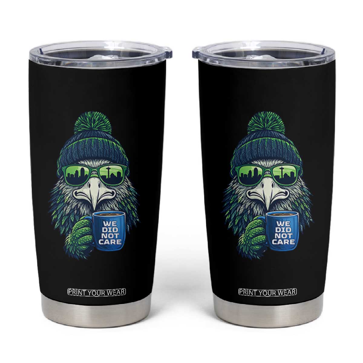 We Did Not Care Tumbler Cup Seattle Championship Quote TS14 Black Print Your Wear