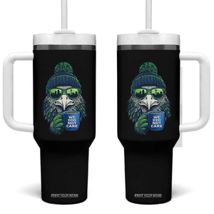 We Did Not Care Tumbler With Handle Seattle Championship Quote TS14 One Size: 40 oz Black Print Your Wear
