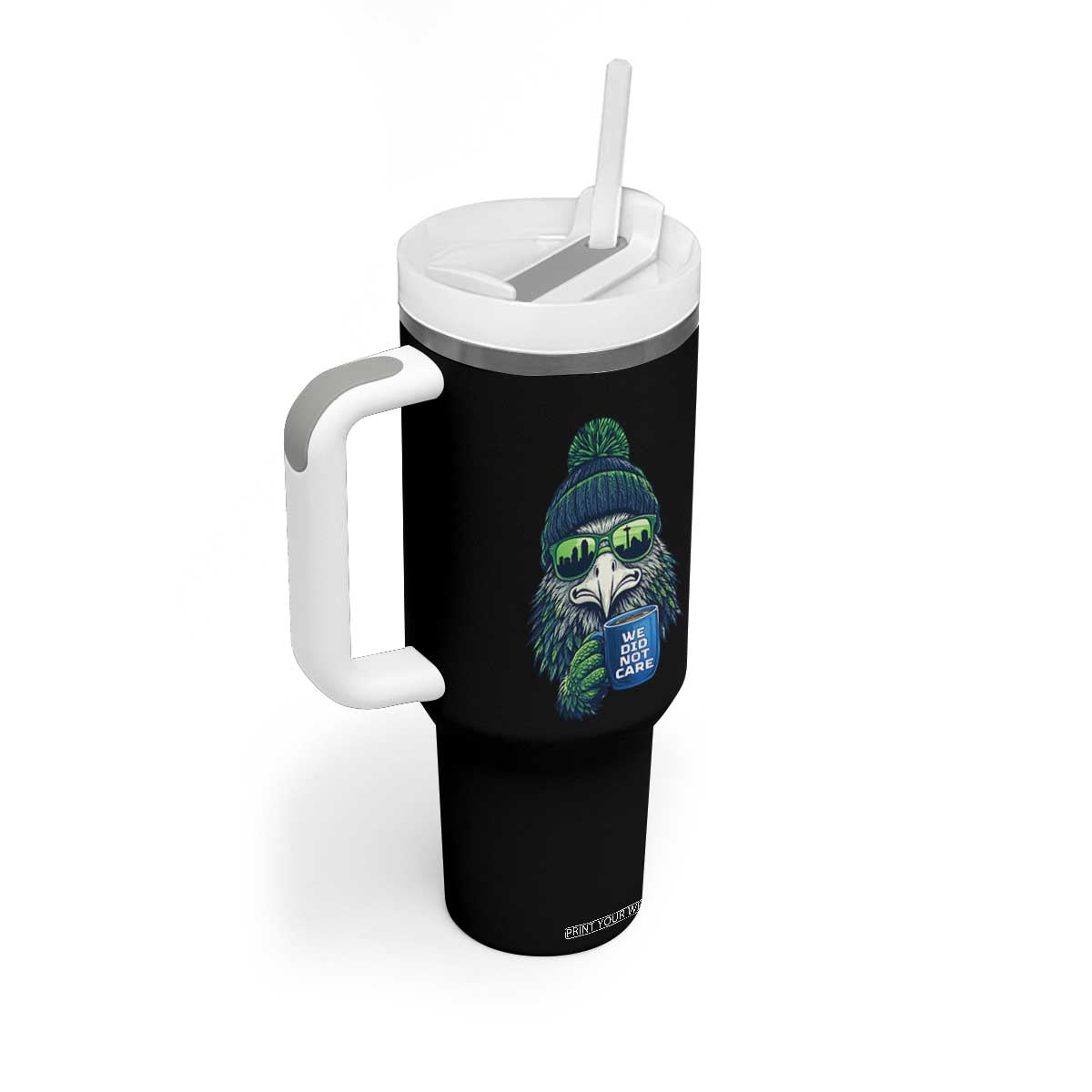 We Did Not Care Tumbler With Handle Seattle Championship Quote TS14 Print Your Wear