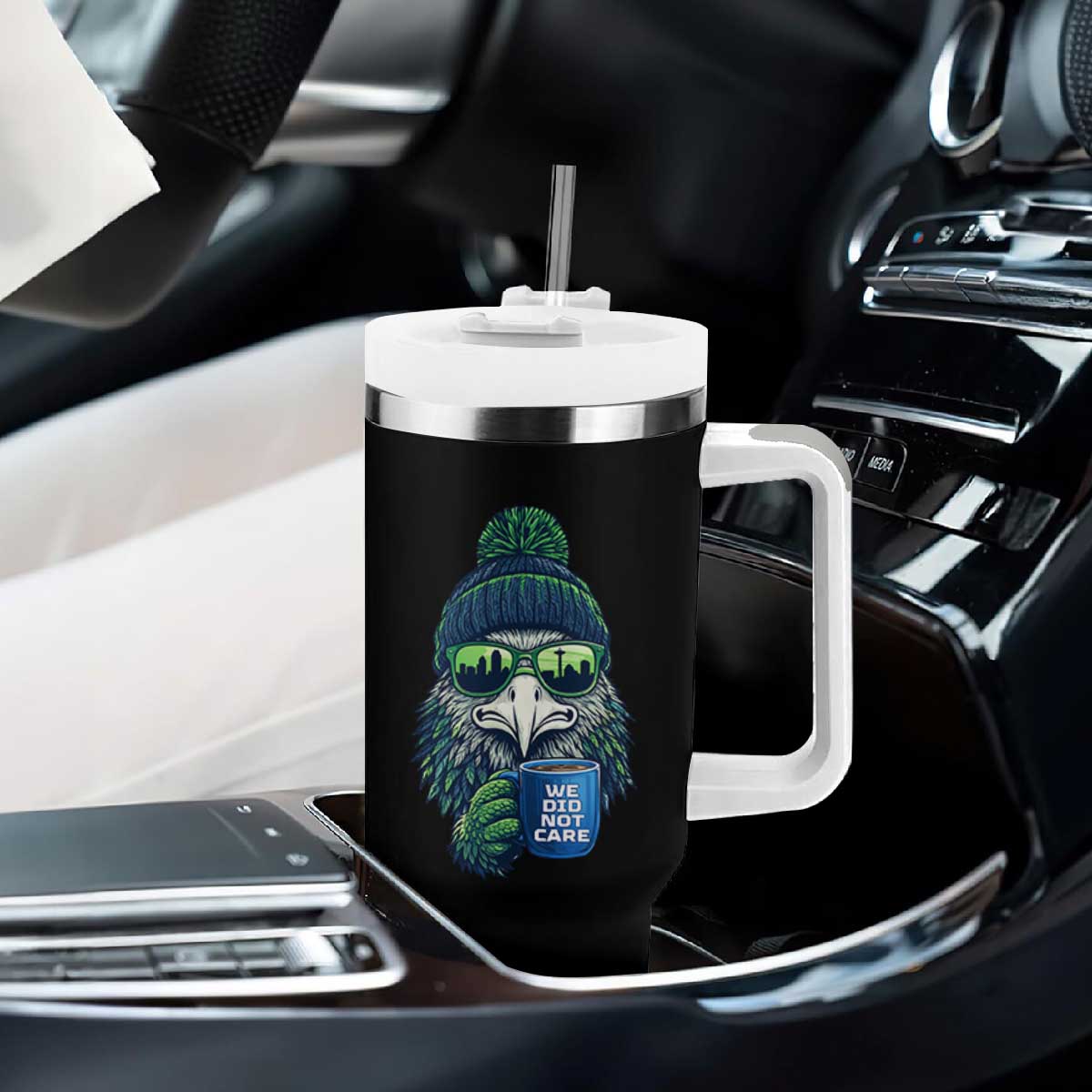 We Did Not Care Tumbler With Handle Seattle Championship Quote TS14 Print Your Wear