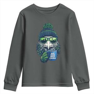 We Did Not Care Youth Sweatshirt Seattle Championship Quote TS14 Dark Heather Print Your Wear
