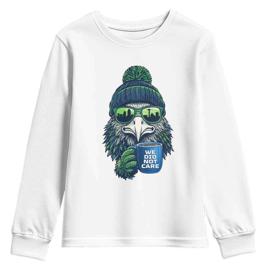 We Did Not Care Youth Sweatshirt Seattle Championship Quote TS14 White Print Your Wear