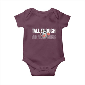 Tall Enough For Your Shins Baby Onesie Funny Possum Boxing Meme TS14 Maroon Print Your Wear