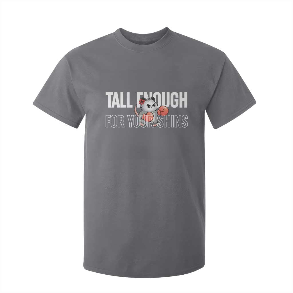Tall Enough For Your Shins T Shirt For Kid Funny Possum Boxing Meme TS14 Charcoal Print Your Wear