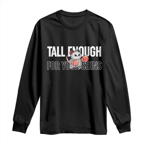 Tall Enough For Your Shins Long Sleeve Shirt Funny Possum Boxing Meme TS14 Black Print Your Wear