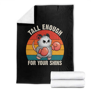 Tall Enough For Your Shins Throw Blanket Funny Possum Meme TS14 Black Print Your Wear