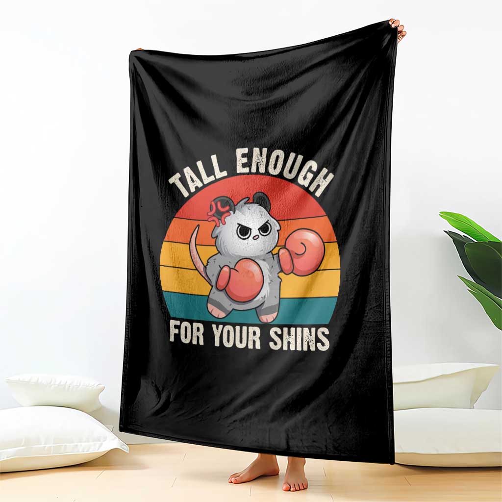 Tall Enough For Your Shins Throw Blanket Funny Possum Meme TS14 Print Your Wear