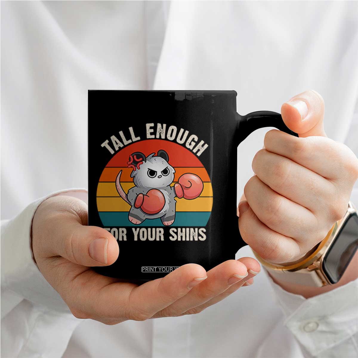 Tall Enough For Your Shins Coffee Mug Funny Possum Meme TS14 Print Your Wear