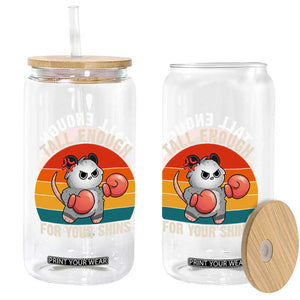 Tall Enough For Your Shins Glass Can Funny Possum Meme TS14 Print Your Wear