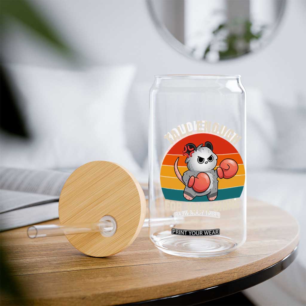 Tall Enough For Your Shins Glass Can Funny Possum Meme TS14 Print Your Wear