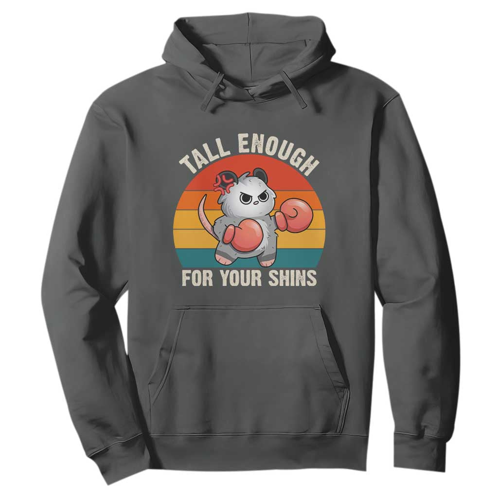 Tall Enough For Your Shins Hoodie Funny Possum Meme TS14 Dark Heather Print Your Wear