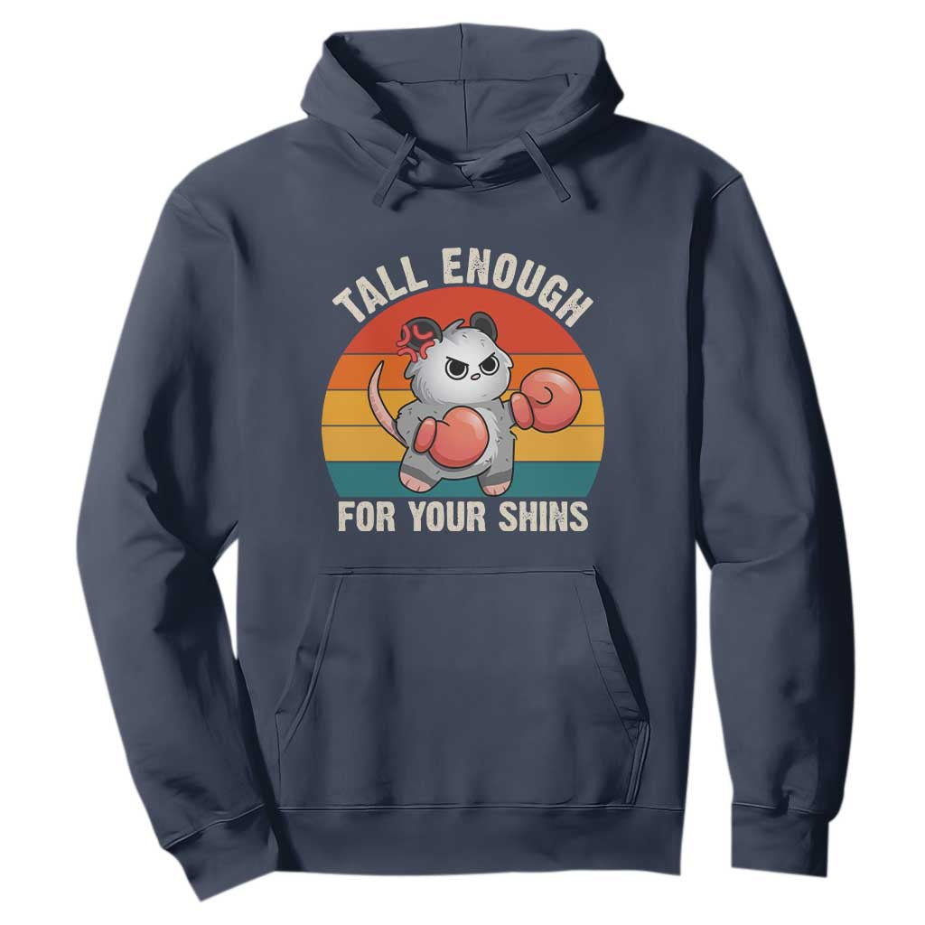 Tall Enough For Your Shins Hoodie Funny Possum Meme TS14 Navy Print Your Wear