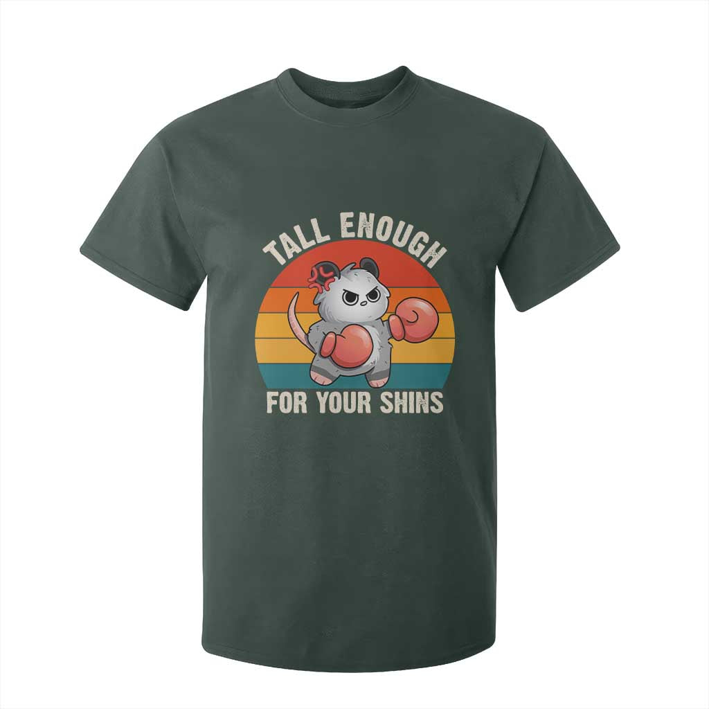 Tall Enough For Your Shins T Shirt For Kid Funny Possum Meme TS14 Dark Forest Green Print Your Wear