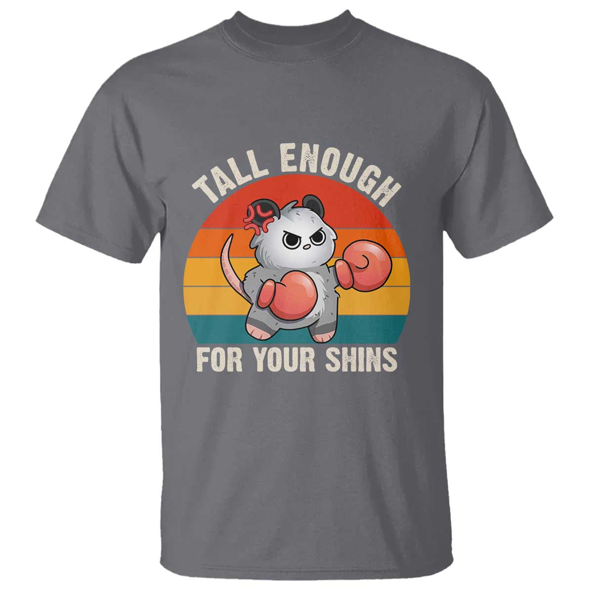 Tall Enough For Your Shins T Shirt Funny Possum Meme TS14 Charcoal Print Your Wear