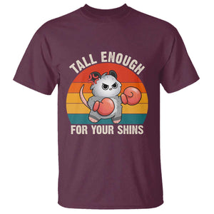 Tall Enough For Your Shins T Shirt Funny Possum Meme TS14 Maroon Print Your Wear