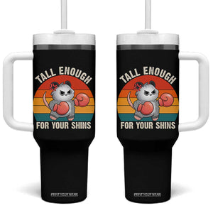 Tall Enough For Your Shins Tumbler With Handle Funny Possum Meme TS14 One Size: 40 oz Black Print Your Wear