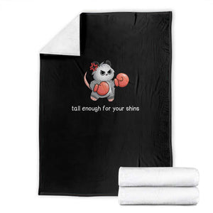 Tall Enough For Your Shins Throw Blanket Funny Possum Sarcastic Meme TS14 Black Print Your Wear