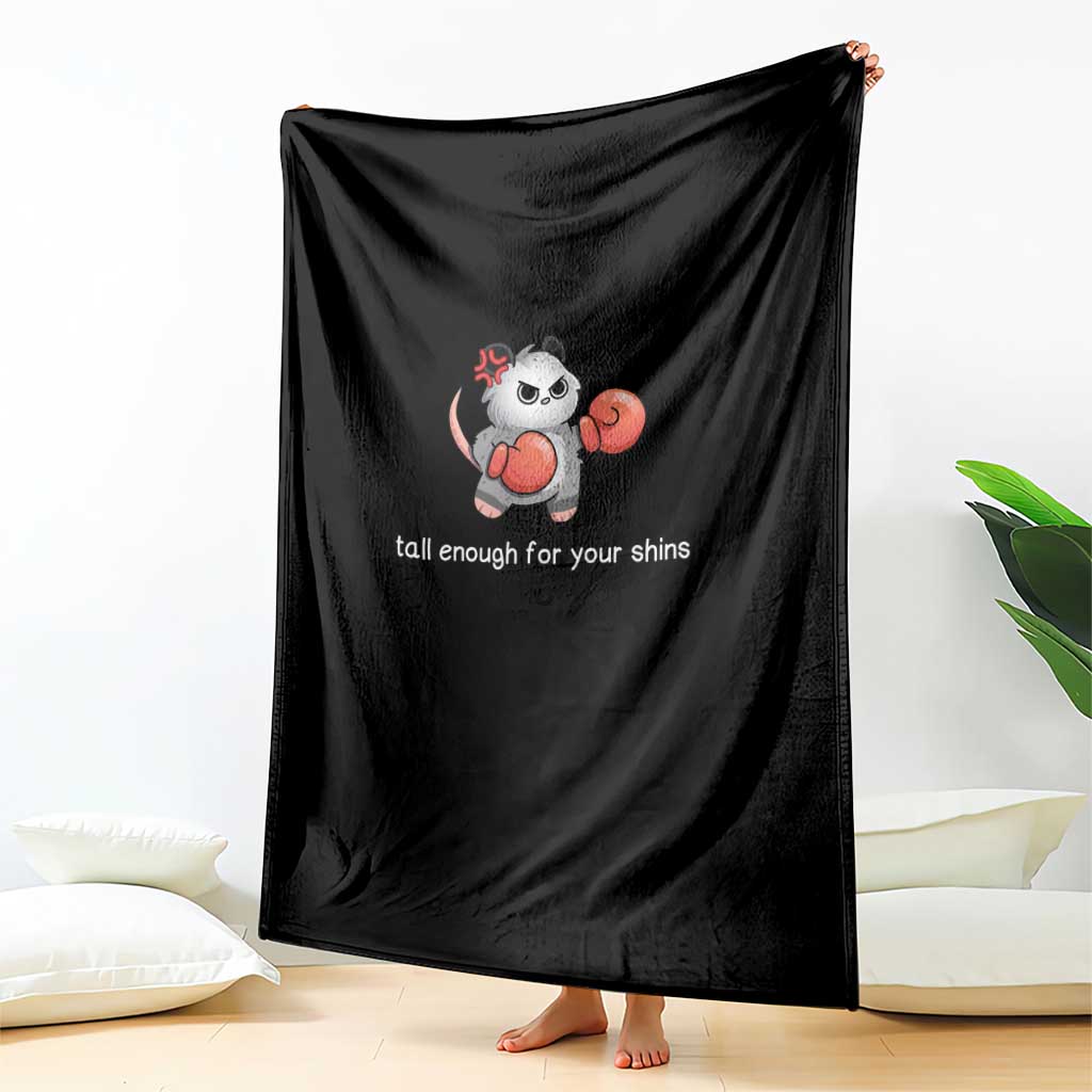 Tall Enough For Your Shins Throw Blanket Funny Possum Sarcastic Meme TS14 Print Your Wear