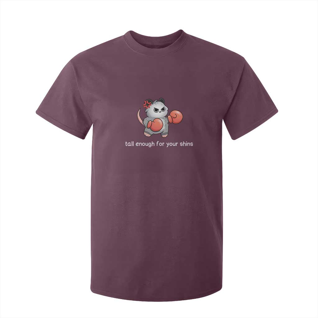 Tall Enough For Your Shins T Shirt For Kid Funny Possum Sarcastic Meme TS14 Maroon Print Your Wear