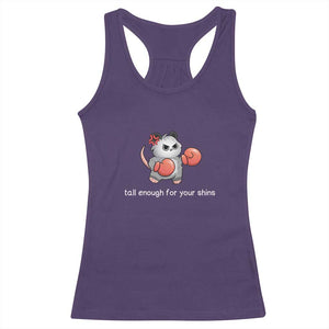 Tall Enough For Your Shins Racerback Tank Top Funny Possum Sarcastic Meme TS14 Purple Print Your Wear