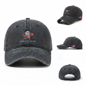 Tall Enough For Your Shins Washed Cotton Baseball Cap Funny Possum Sarcastic Meme TS14 Washed Cap Universal Fit Dark Gray Print Your Wear
