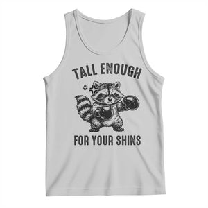 Tall Enough For Your Shins Tank Top Funny Raccoon Boxing Meme TS14 Ash Print Your Wear