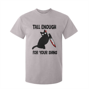 Tall Enough For Your Shins T Shirt For Kid Funny Cat Sarcastic Meme TS14 Ice Gray Print Your Wear