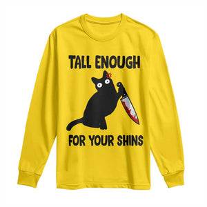 Tall Enough For Your Shins Long Sleeve Shirt Funny Cat Sarcastic Meme TS14 Daisy Print Your Wear