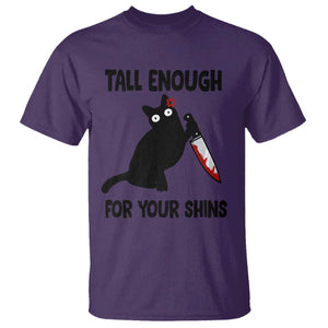 Tall Enough For Your Shins T Shirt Funny Cat Sarcastic Meme TS14 Purple Print Your Wear