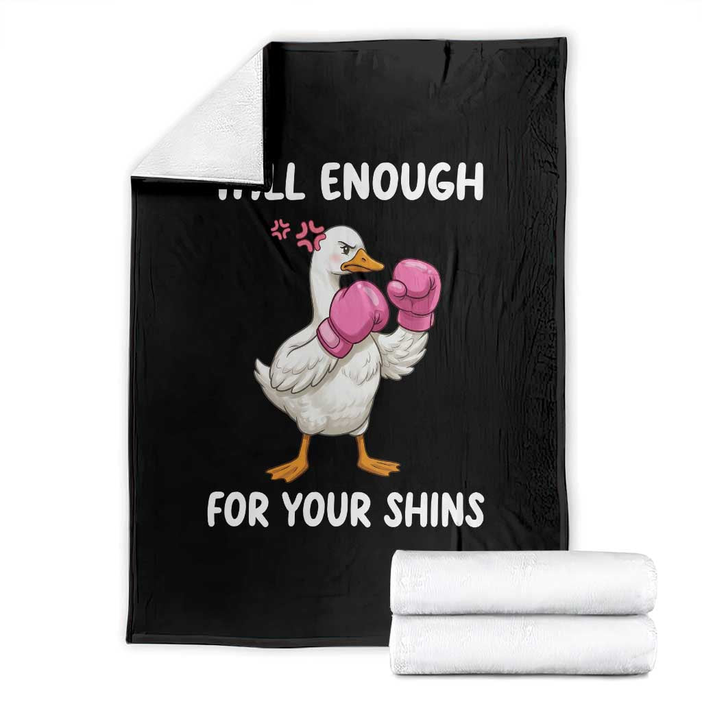 Tall Enough For Your Shins Throw Blanket Funny Goose Sarcastic Meme TS14 Black Print Your Wear