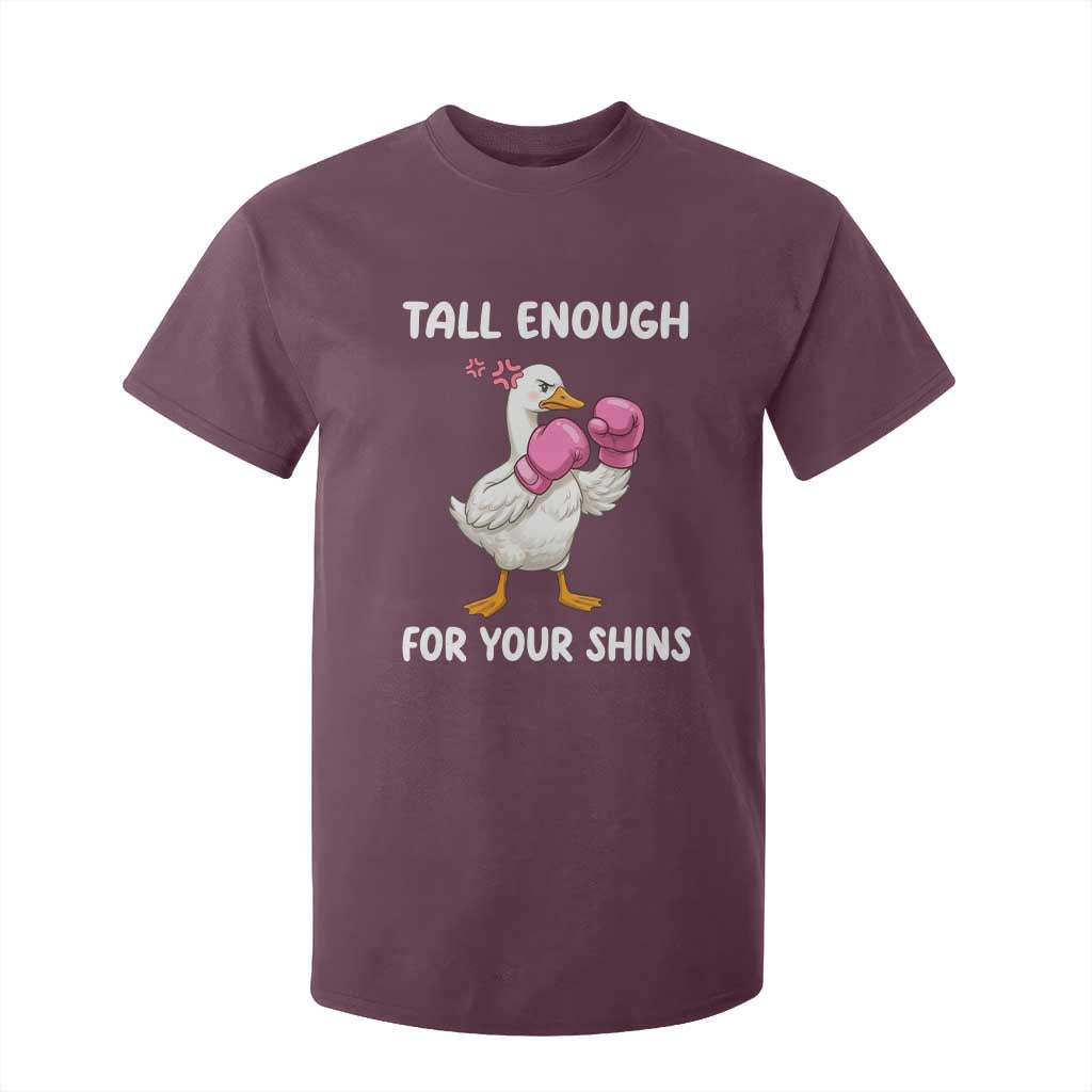 Tall Enough For Your Shins T Shirt For Kid Funny Goose Sarcastic Meme TS14 Maroon Print Your Wear