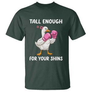 Tall Enough For Your Shins T Shirt Funny Goose Sarcastic Meme TS14 Dark Forest Green Print Your Wear