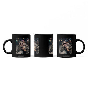 Bigfoot Drinking Iced Coffee Coffee Mug Funny Sasquatch Streetwear TS14 Print Your Wear