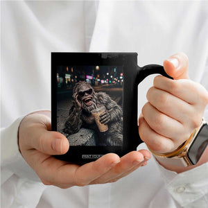 Bigfoot Drinking Iced Coffee Coffee Mug Funny Sasquatch Streetwear TS14 Print Your Wear