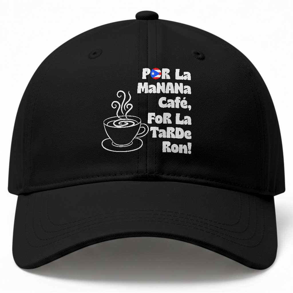 Por La Mañana Cafe Baseball Cap Puerto Rican Music Lover Coffee Fan TS14 Print Your Wear