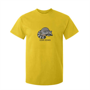 Diva Down T Shirt For Kid Funny Raccoon Relaxed TS14 Daisy Print Your Wear