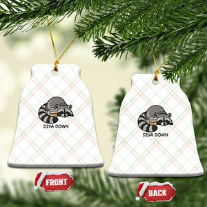 Diva Down Ceramic Ornament Funny Raccoon Relaxed TS14 Print Your Wear