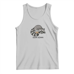 Diva Down Tank Top Funny Raccoon Relaxed TS14 Ash Print Your Wear
