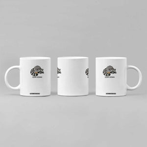 Diva Down Coffee Mug Funny Raccoon Relaxed TS14 Print Your Wear