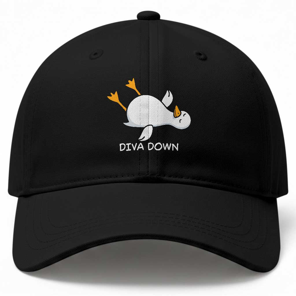 Diva Down Silly Goose Baseball Cap Funny Sarcastic Animal Meme TS14 Print Your Wear