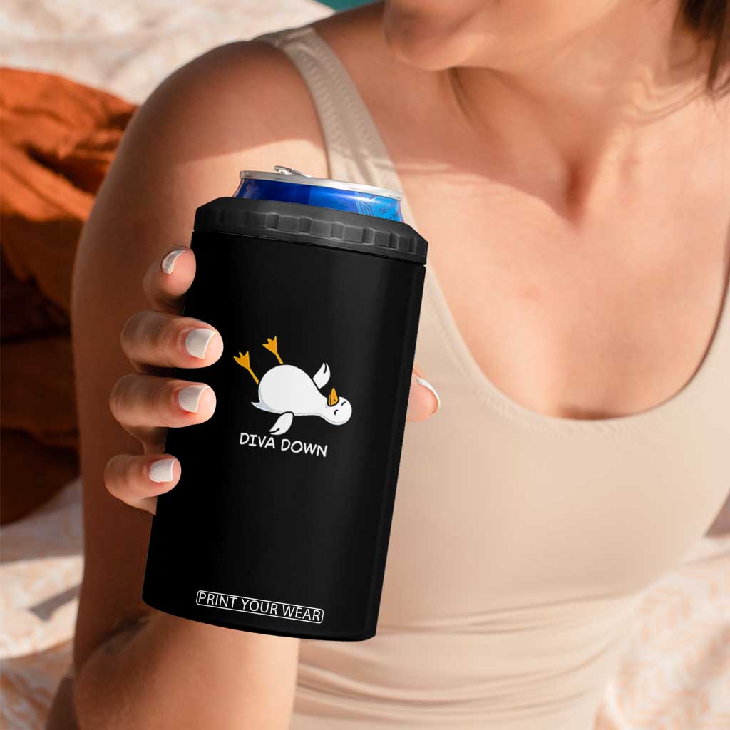 Diva Down Silly Goose 4 in 1 Can Cooler Tumbler Funny Sarcastic Animal Meme TS14 Print Your Wear