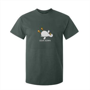 Diva Down Silly Goose T Shirt For Kid Funny Sarcastic Animal Meme TS14 Dark Forest Green Print Your Wear