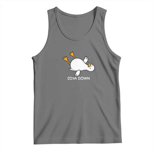 Diva Down Silly Goose Tank Top Funny Sarcastic Animal Meme TS14 Black Heather Print Your Wear