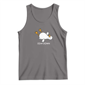 Diva Down Silly Goose Tank Top Funny Sarcastic Animal Meme TS14 Deep Heather Print Your Wear