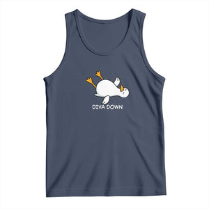Diva Down Silly Goose Tank Top Funny Sarcastic Animal Meme TS14 Navy Print Your Wear