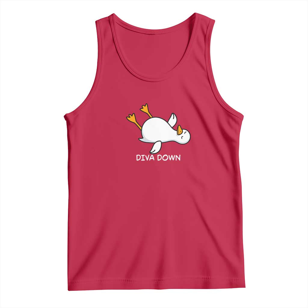 Diva Down Silly Goose Tank Top Funny Sarcastic Animal Meme TS14 Red Print Your Wear